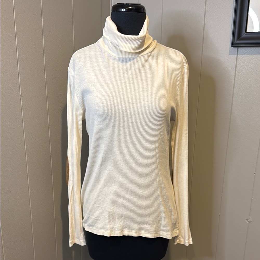 Lauren Ralph Lauren Women’s Petite Medium Ivory Cowl Neck Thin Knit Sweater